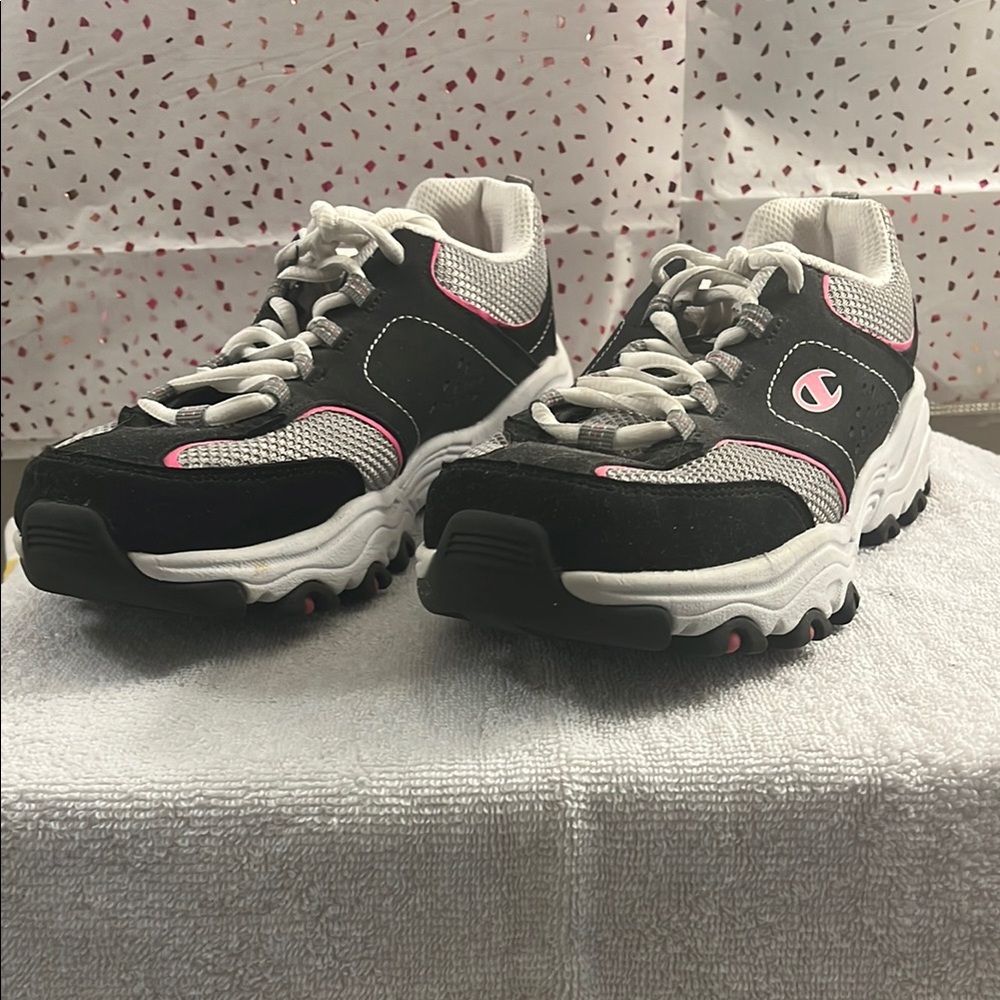 Champion Black and Pink Sneakers